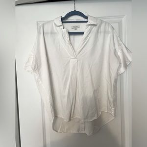 Madewell Courier Button-Back Shirt in Pure White